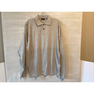 mens medium izod sweater polo beige preppy